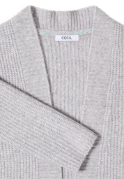 Strick-Cardigan-aus Baumwollmix - 17314 luna grey melange - Grau