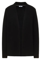 Strick-Cardigan-aus Baumwollmix - 10001 Black - Schwarz