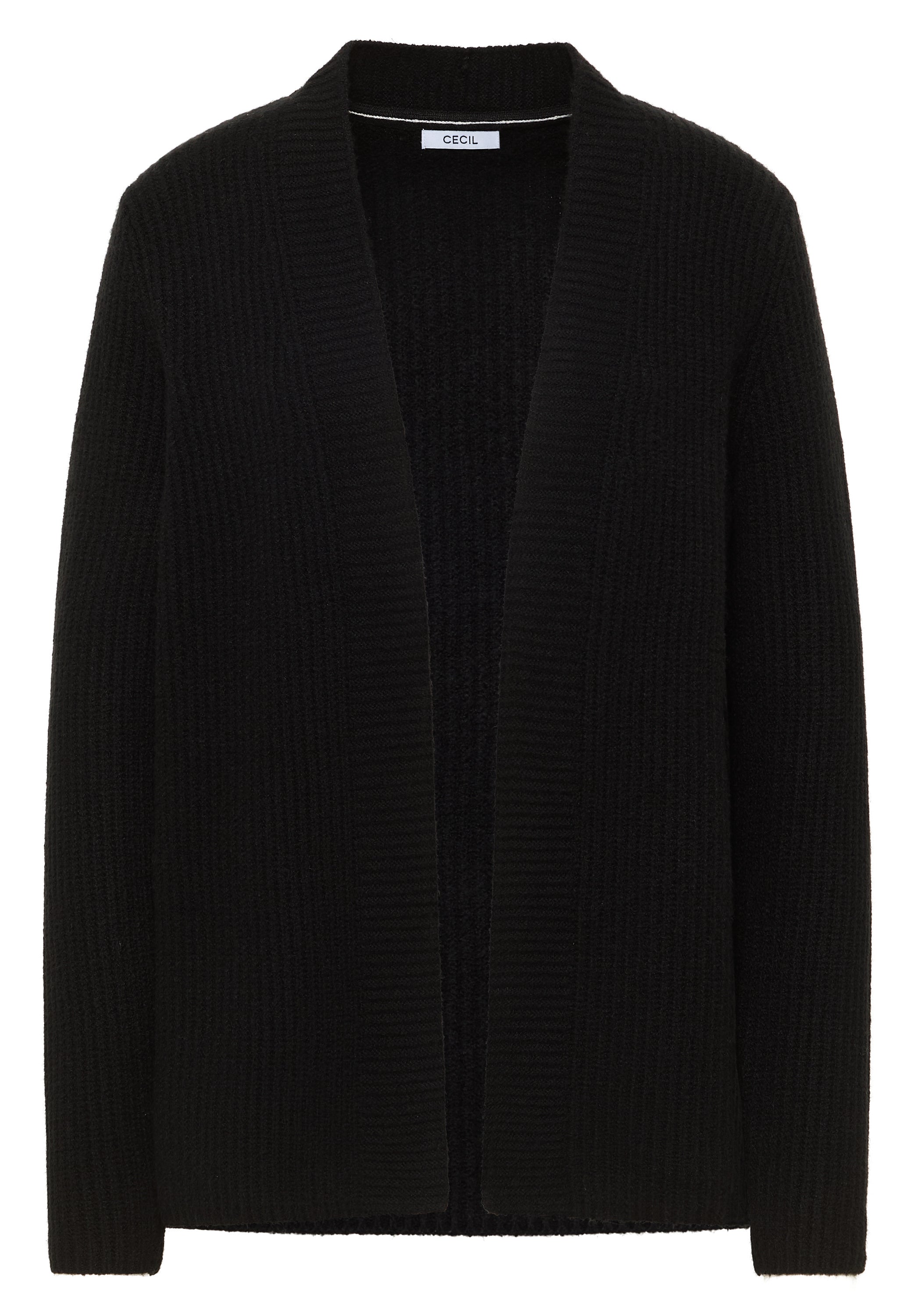 Strick-Cardigan-aus Baumwollmix - 10001 Black - Schwarz