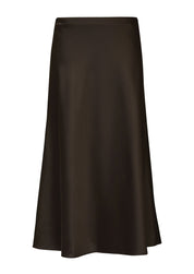 Satinrock Midi - 8940-BROWN - Braun