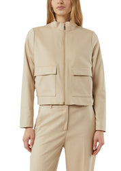 Blazer mit Stehkragen - 8048-BROWN - Beige