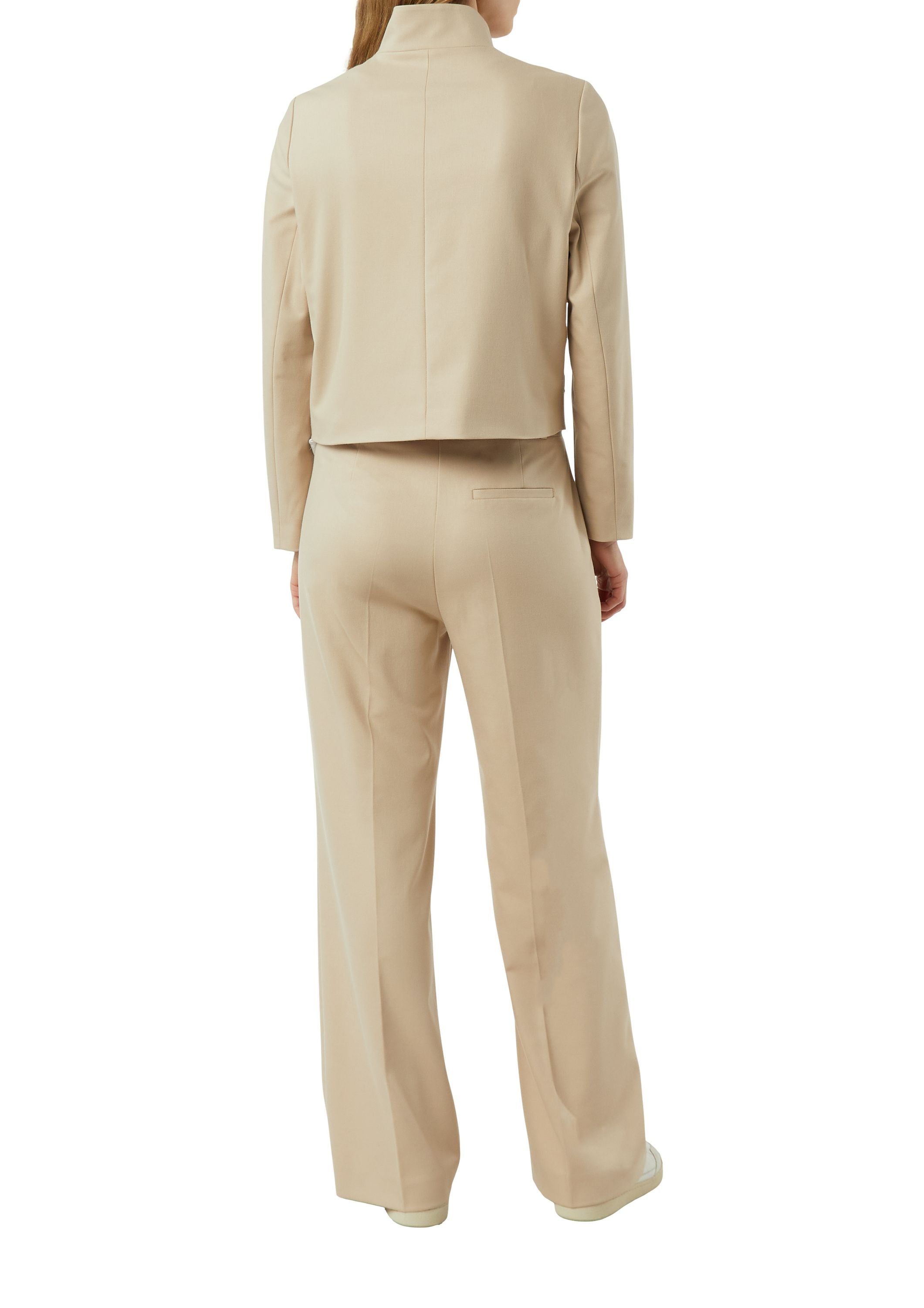 Blazer mit Stehkragen - 8048-BROWN - Beige