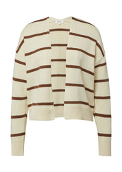 Strickjacke aus Baumwollmix - 80X4-BROWN - Beige