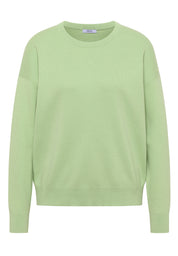 Strickpullover aus Baumwolle - 17373 bamboo green - Grün