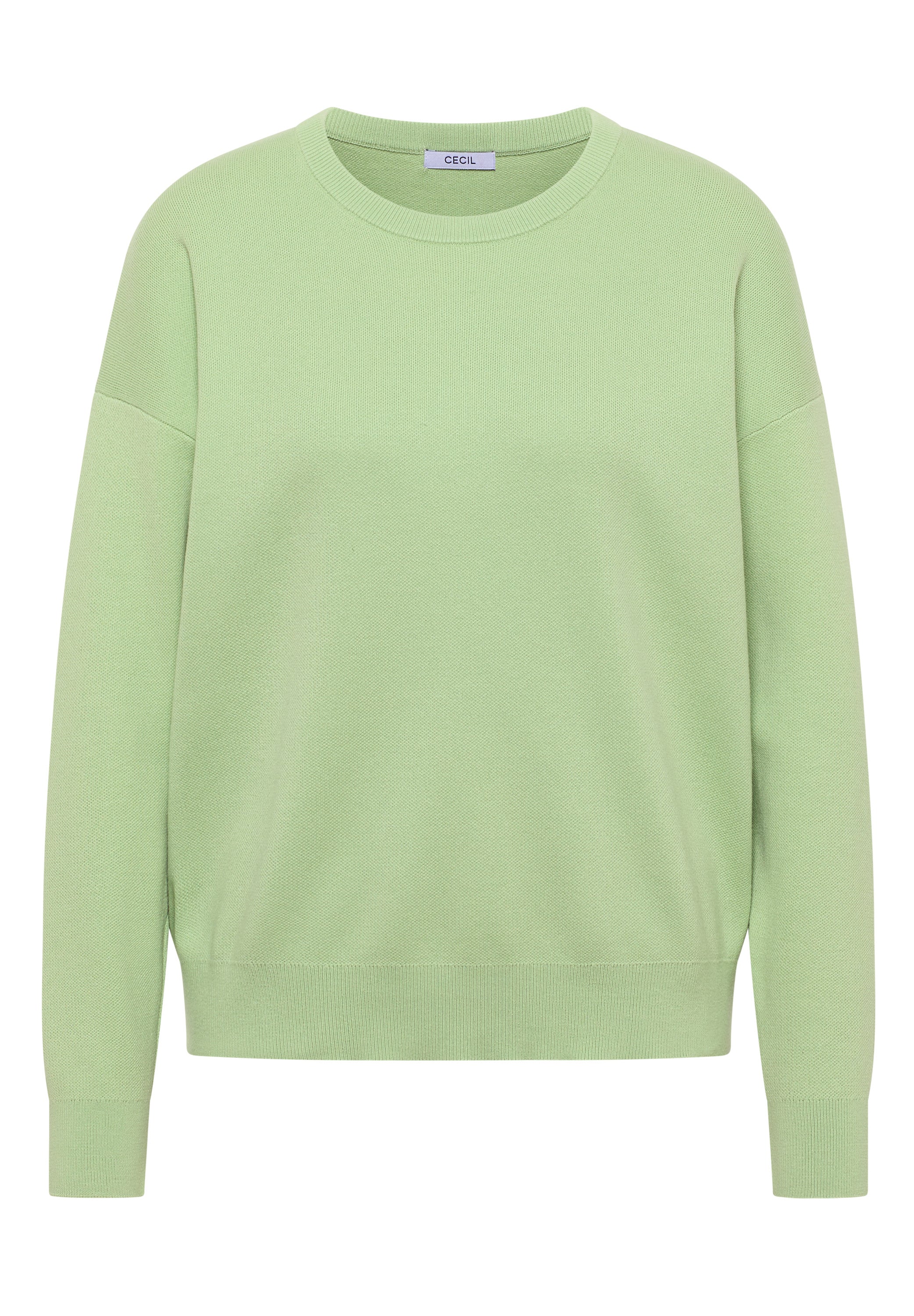 Strickpullover aus Baumwolle - 17373 bamboo green - Grün