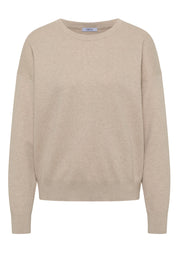 Strickpullover aus Baumwolle - 16156 desert beige melange - Beige