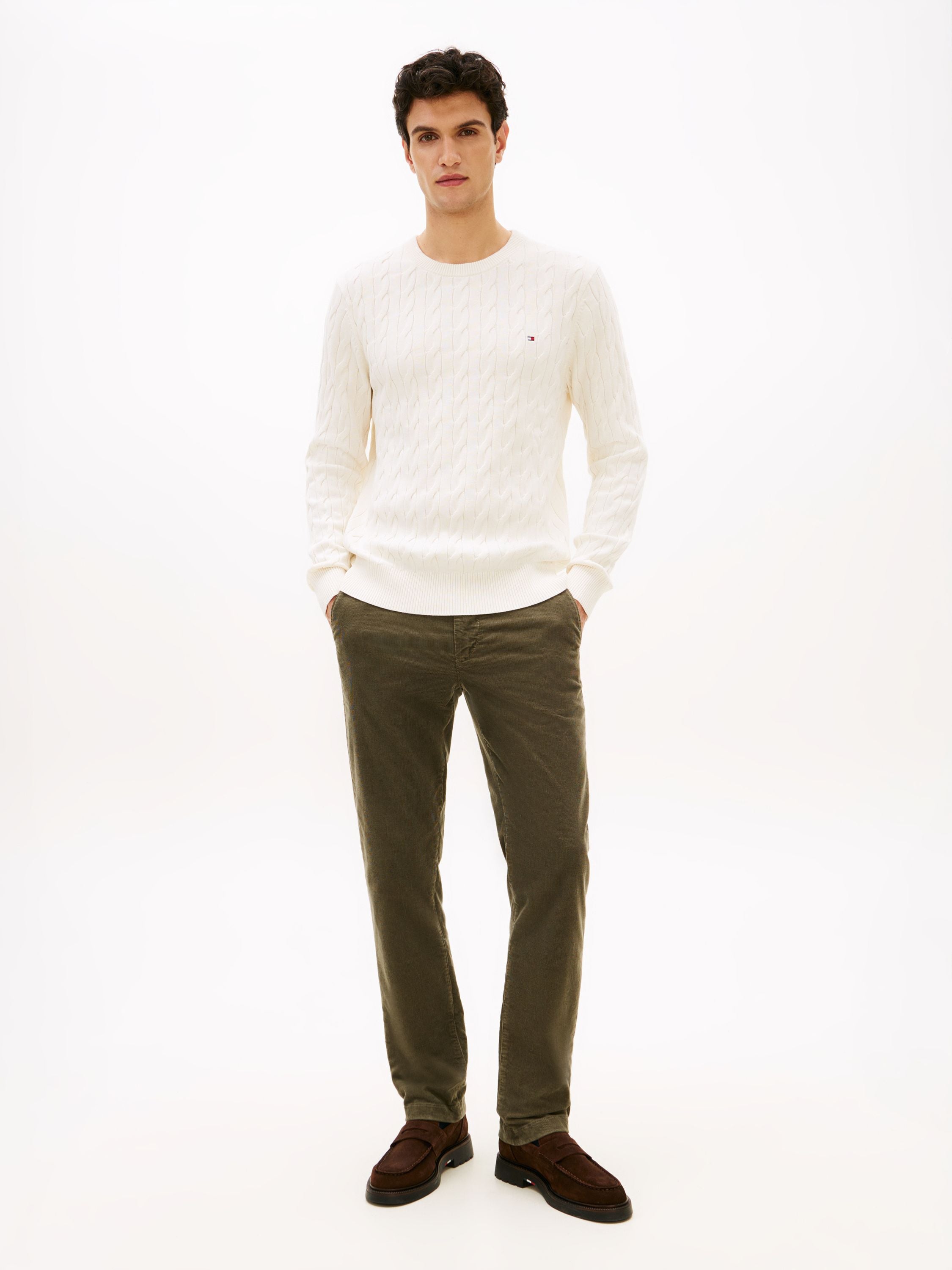 Feinstrickpullover mit Musterung - Z00-YELLOW - Creme