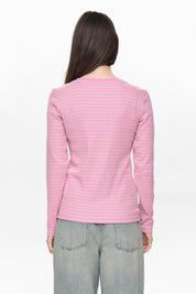 Langarmshirt aus Rippstrick - 2703 - Rosa