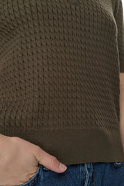 Strick-Poloshirt NUALETTE - 5041 - Grün