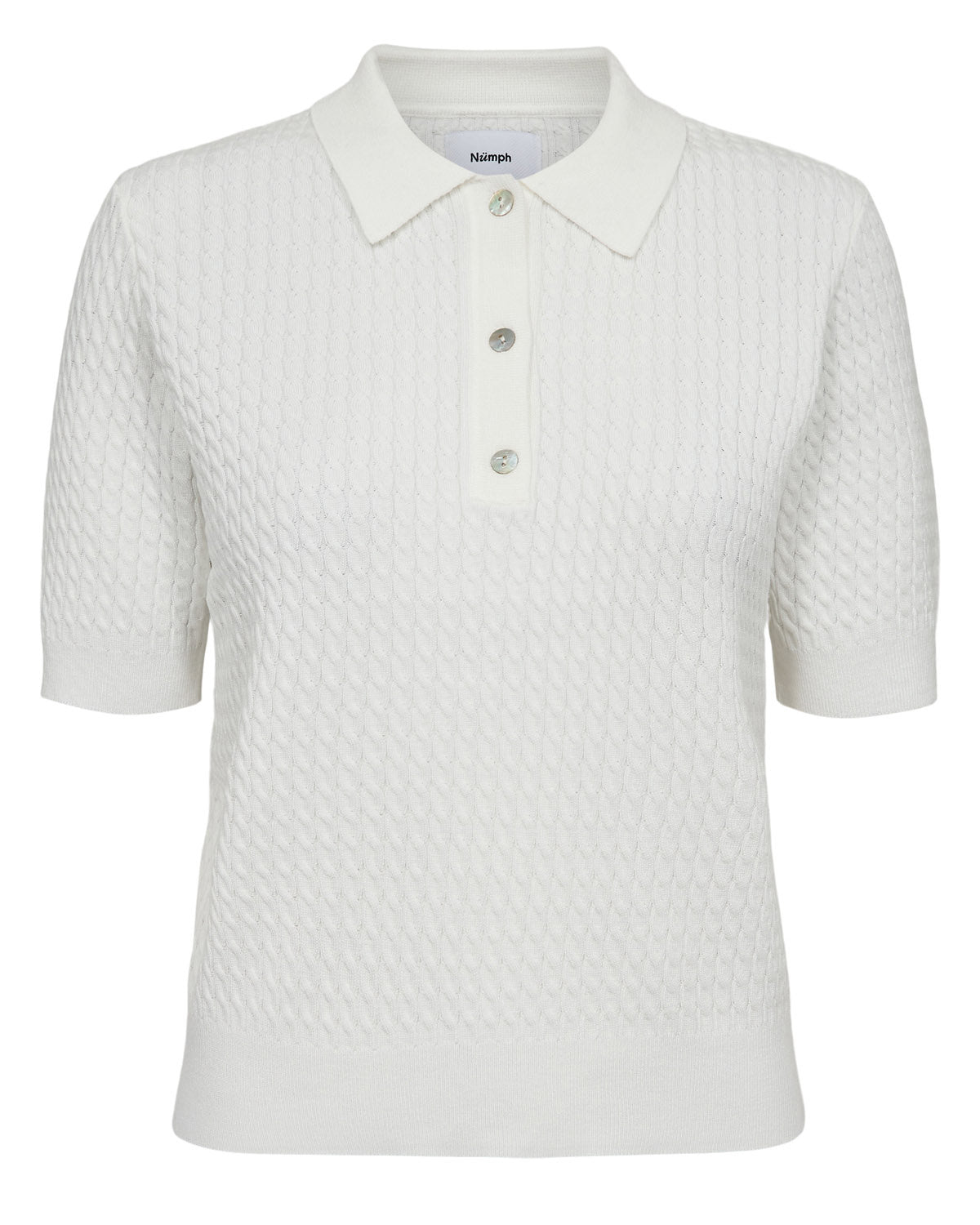 Strick-Poloshirt NUALETTE - 9001 - Weiß