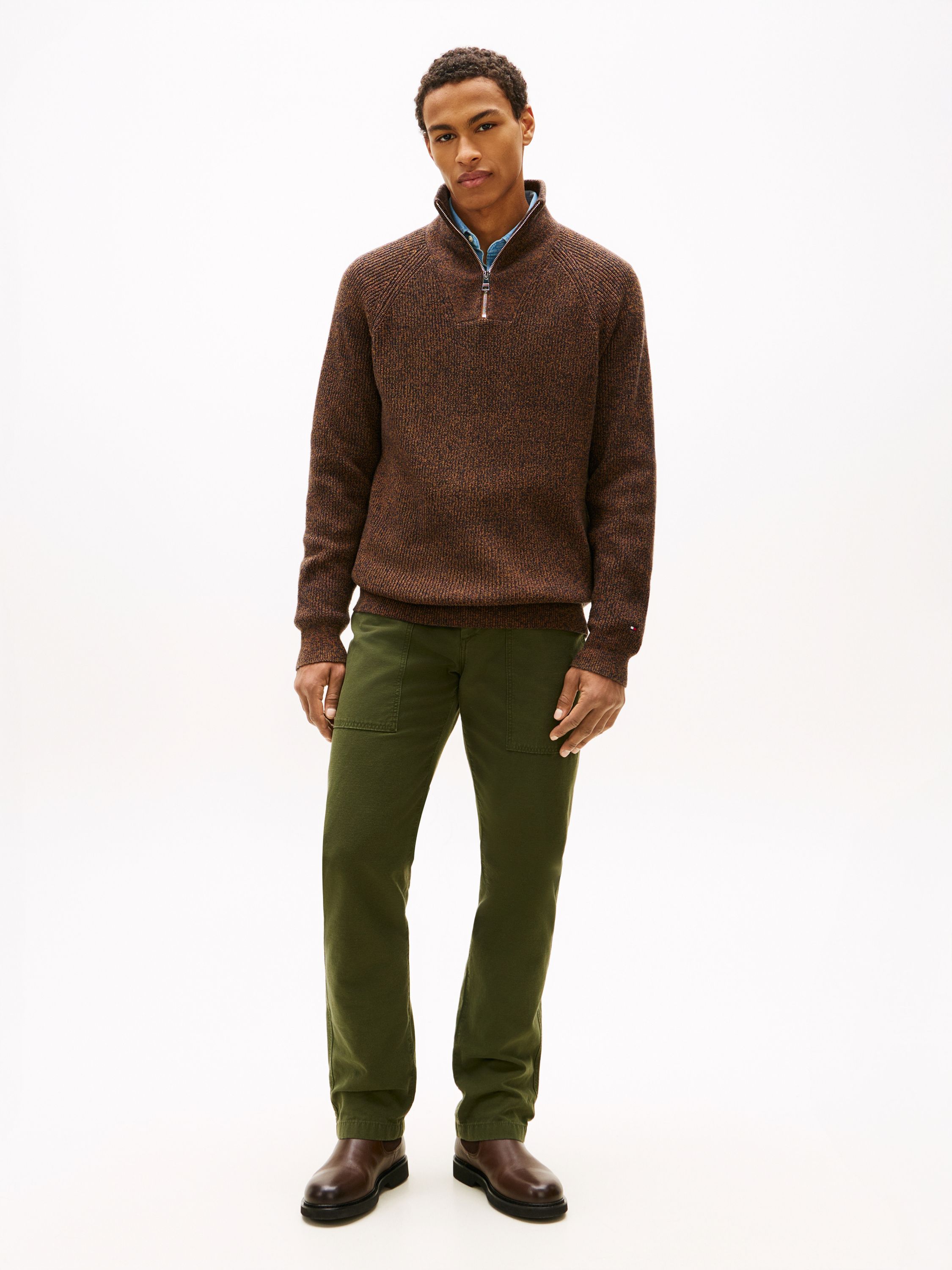 Strickpullover mit Rollkragen - GWP-BROWN - Braun