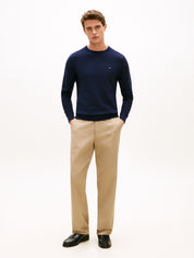 Strickpullover aus Bio-Baumwolle - C1G-BLUE - Blau