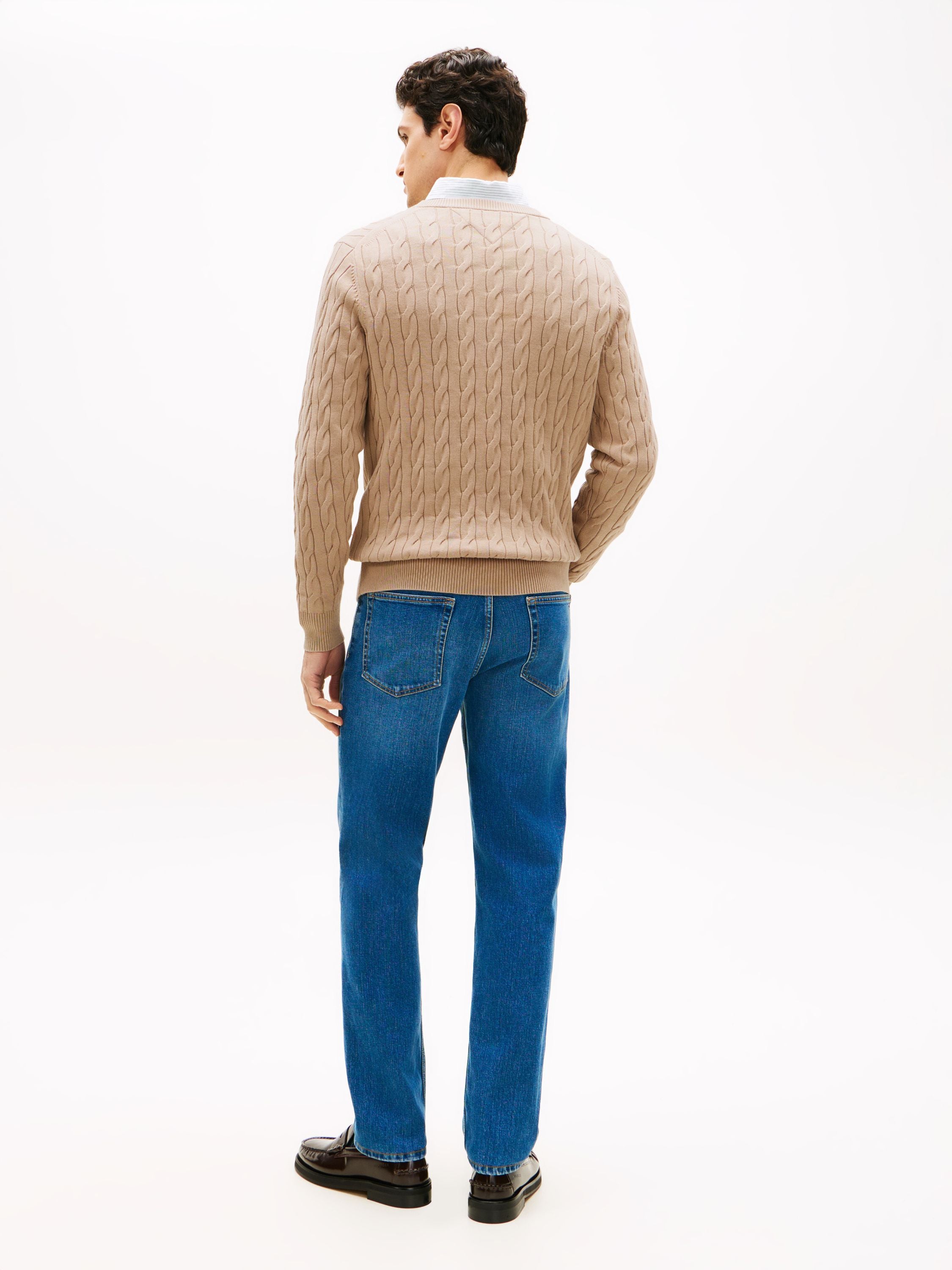 Feinstrickpullover mit Musterung - AFE-BEIGE - Braun