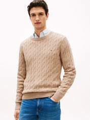 Feinstrickpullover mit Musterung - AFE-BEIGE - Braun