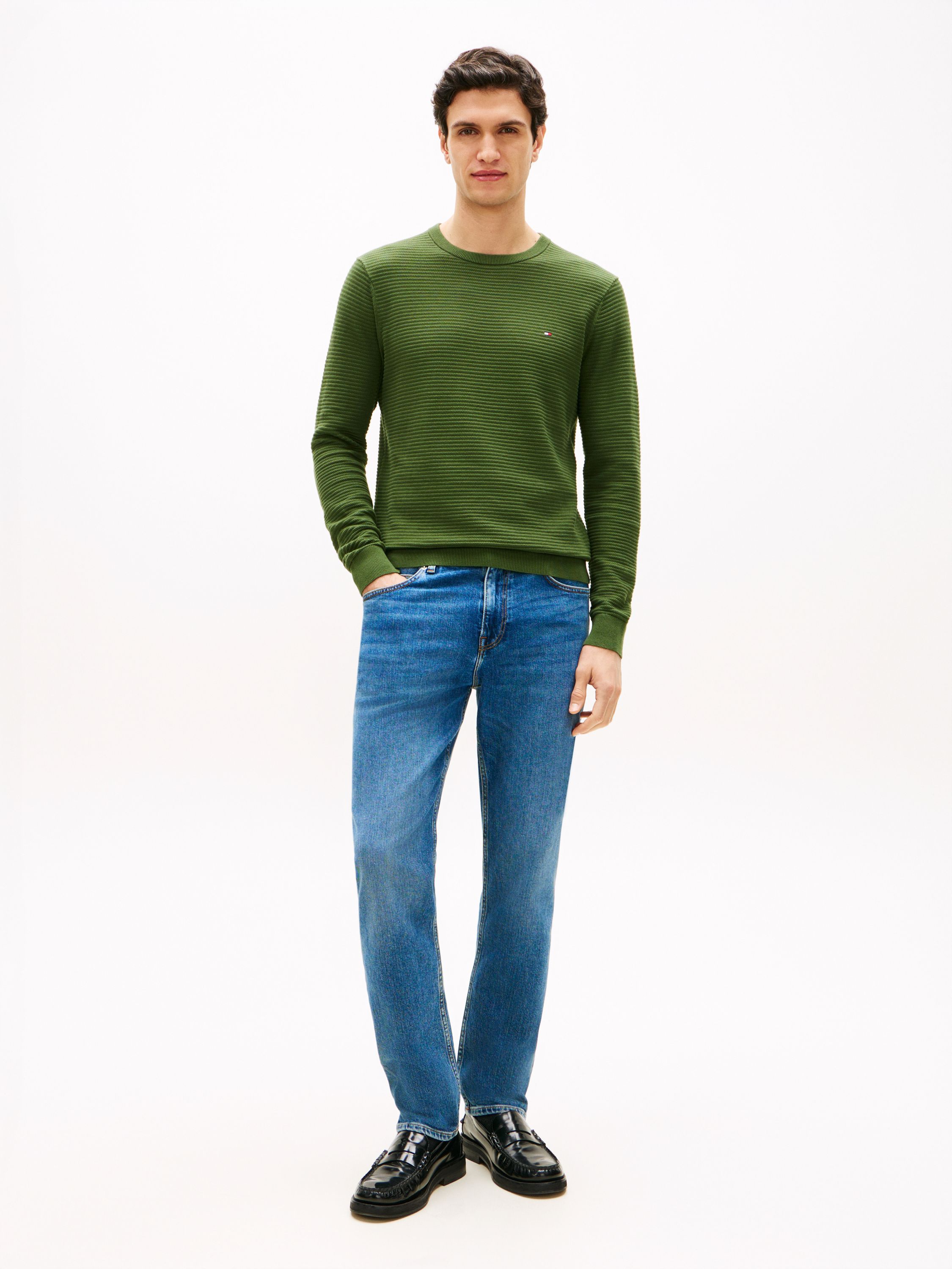 Strickpullover aus Bio-Baumwolle - L01-GREEN - Grün