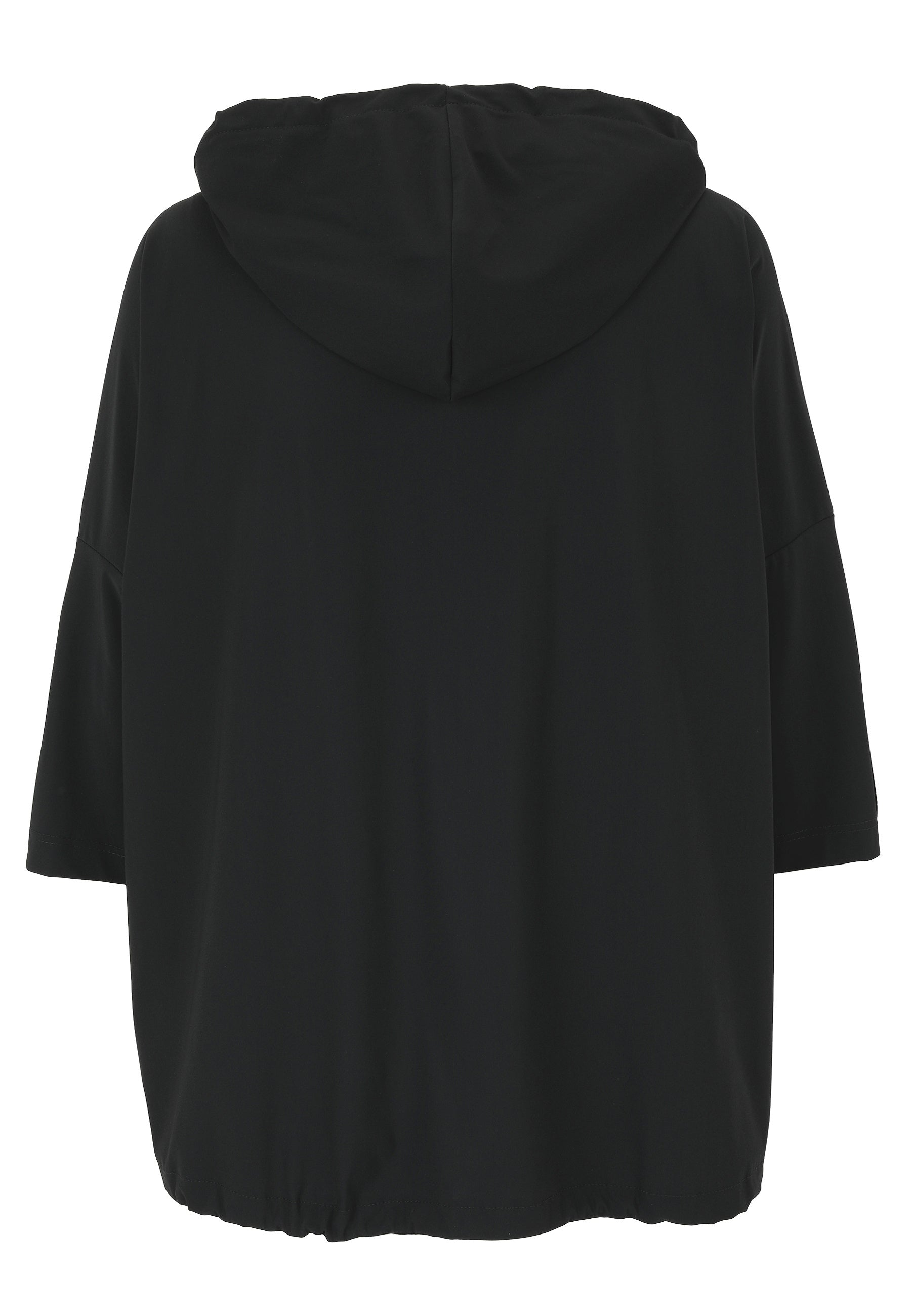 Sweatshirtjacke mit Kapuze - 99-Schwarz - Schwarz