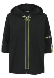 Sweatshirtjacke mit Kapuze - 99-Schwarz - Schwarz