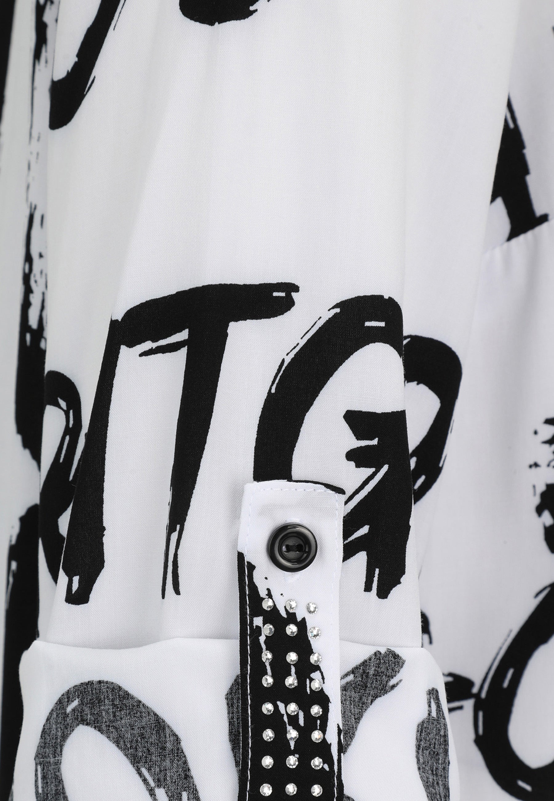 T-Shirt aus Viskose - 15-WeiSS/Schwarz - Weiß