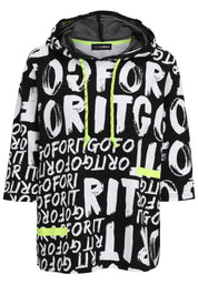 T-Shirt aus Modalmix - 91-Schwarz/WeiSS - Schwarz | Weiß