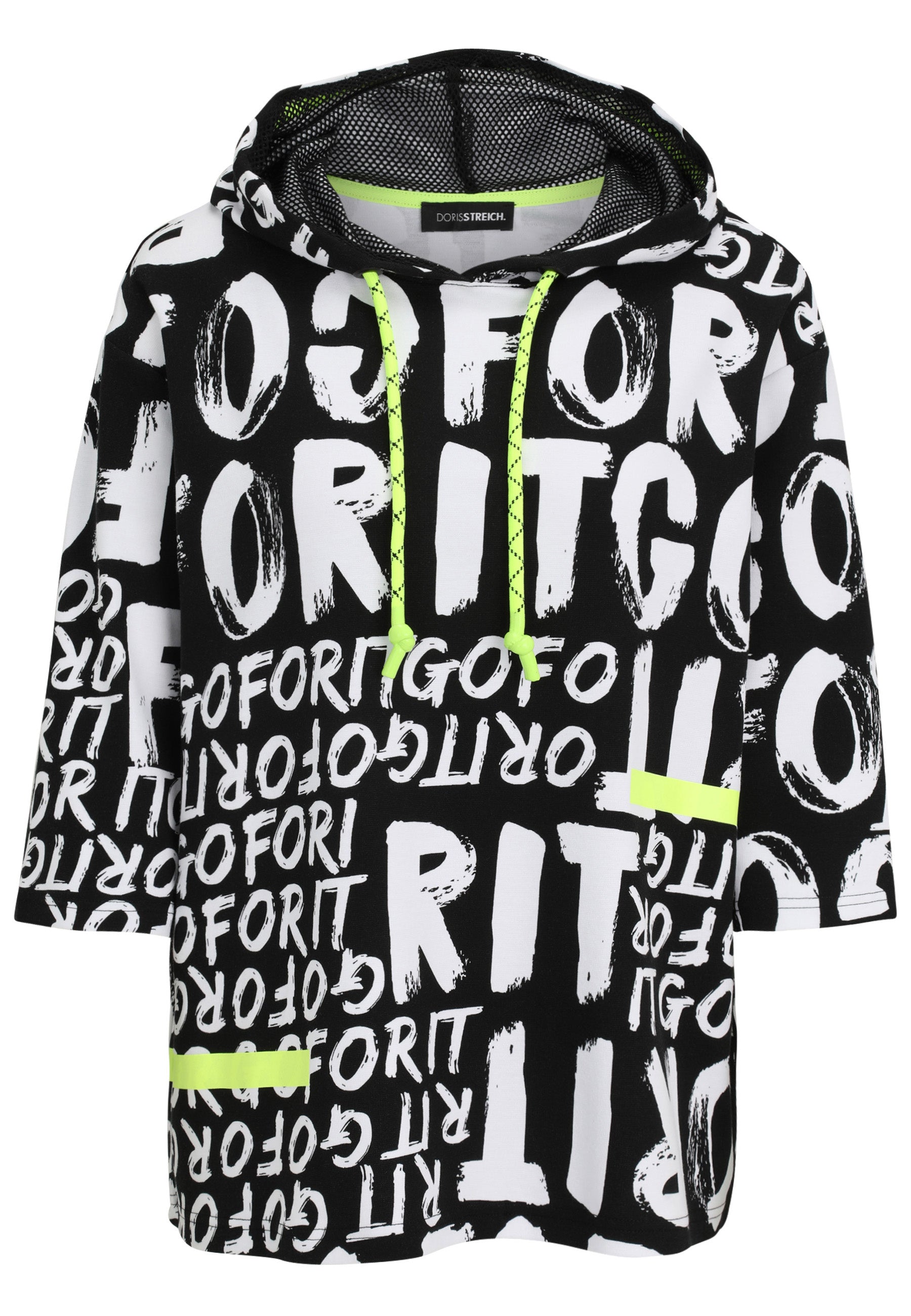 T-Shirt aus Modalmix - 91-Schwarz/WeiSS - Schwarz | Weiß