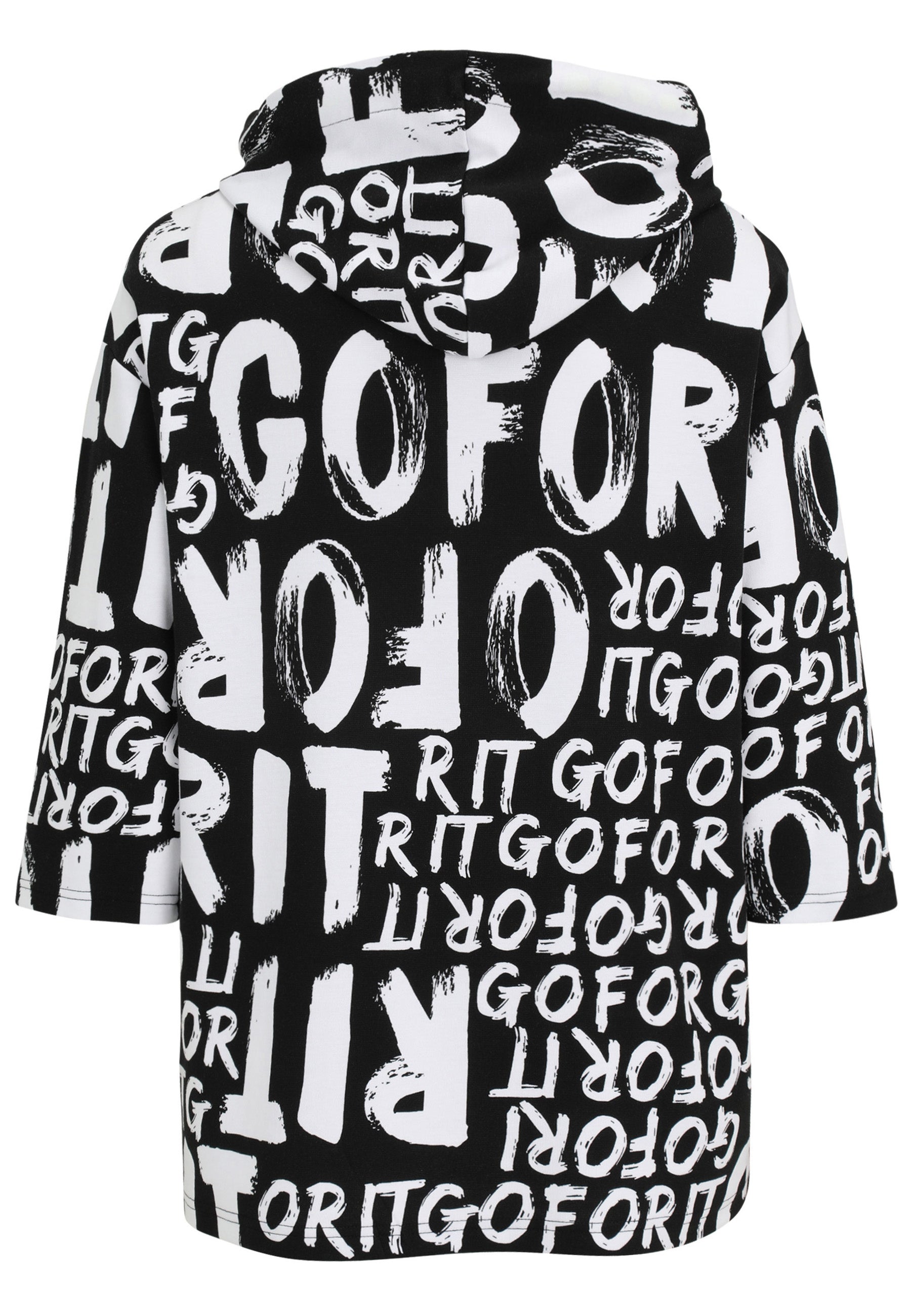 T-Shirt aus Modalmix - 91-Schwarz/WeiSS - Schwarz | Weiß