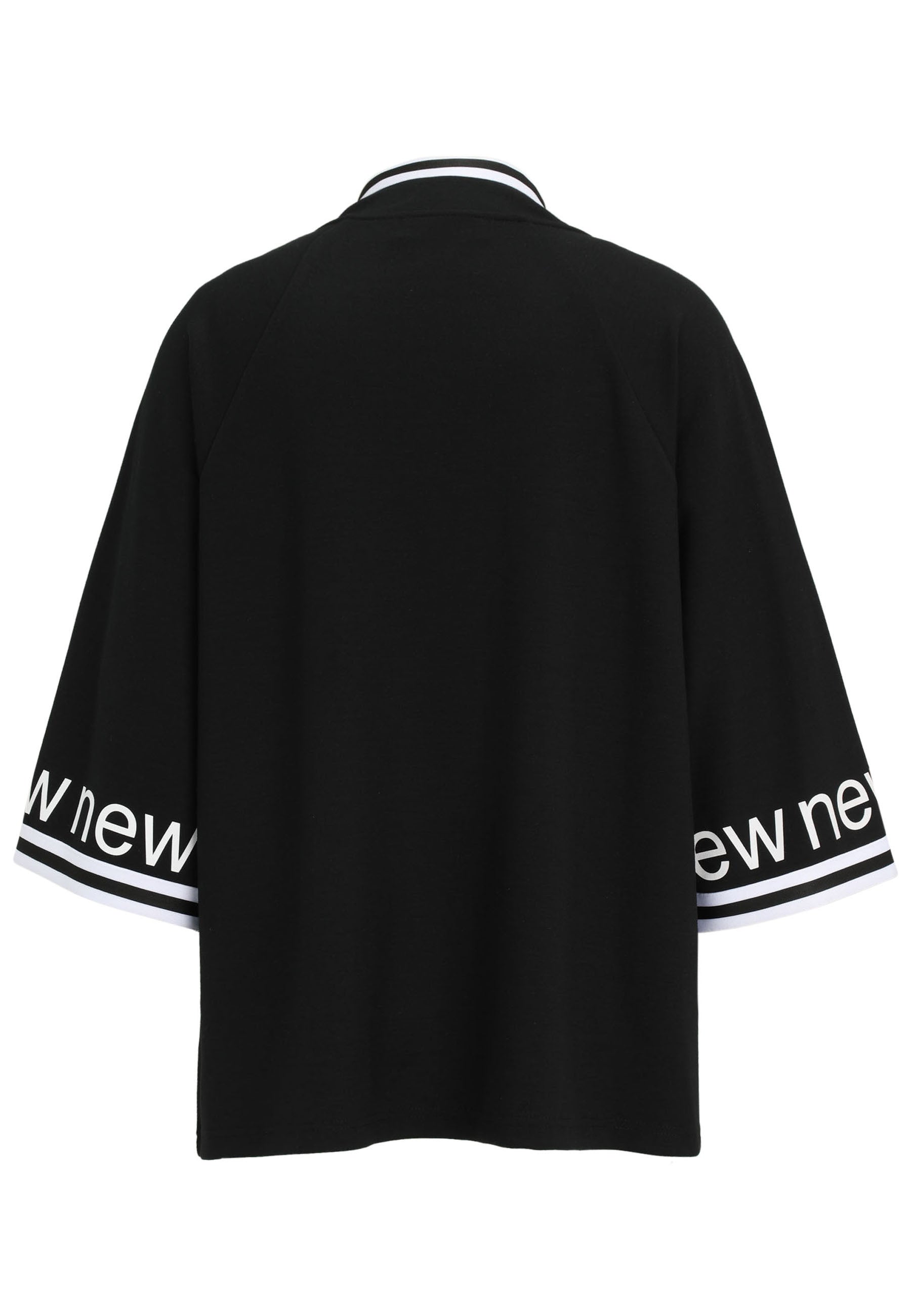 Sweatshirtjacke aus Modalmix - 91-Schwarz/WeiSS - Schwarz