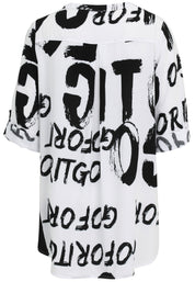 T-Shirt aus Viskose - 15-WeiSS/Schwarz - Weiß