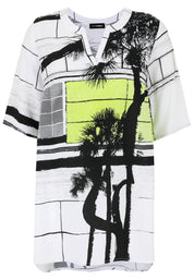 T-Shirt aus Viskose - 23-Lemon - Weiß