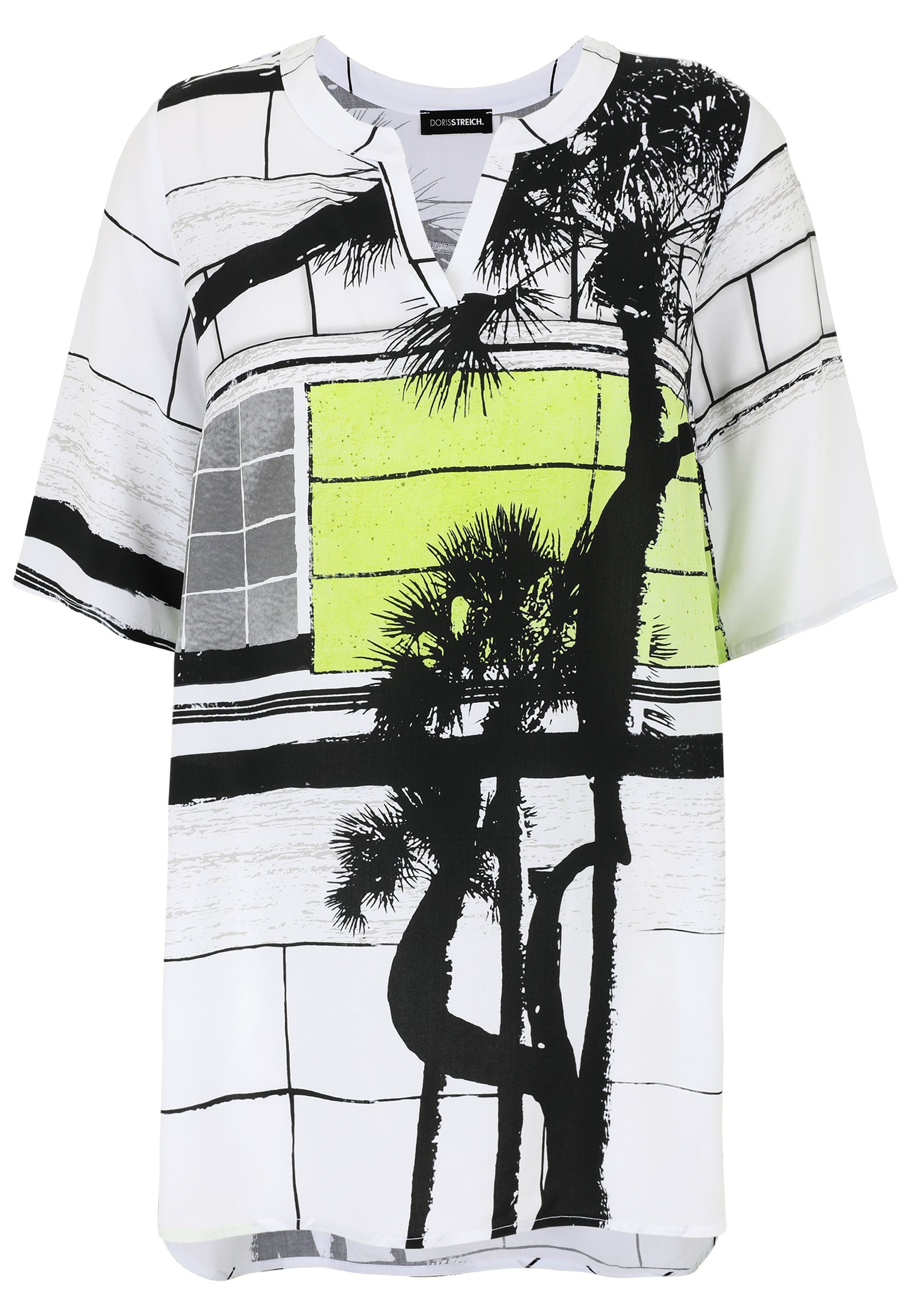 T-Shirt aus Viskose - 23-Lemon - Weiß