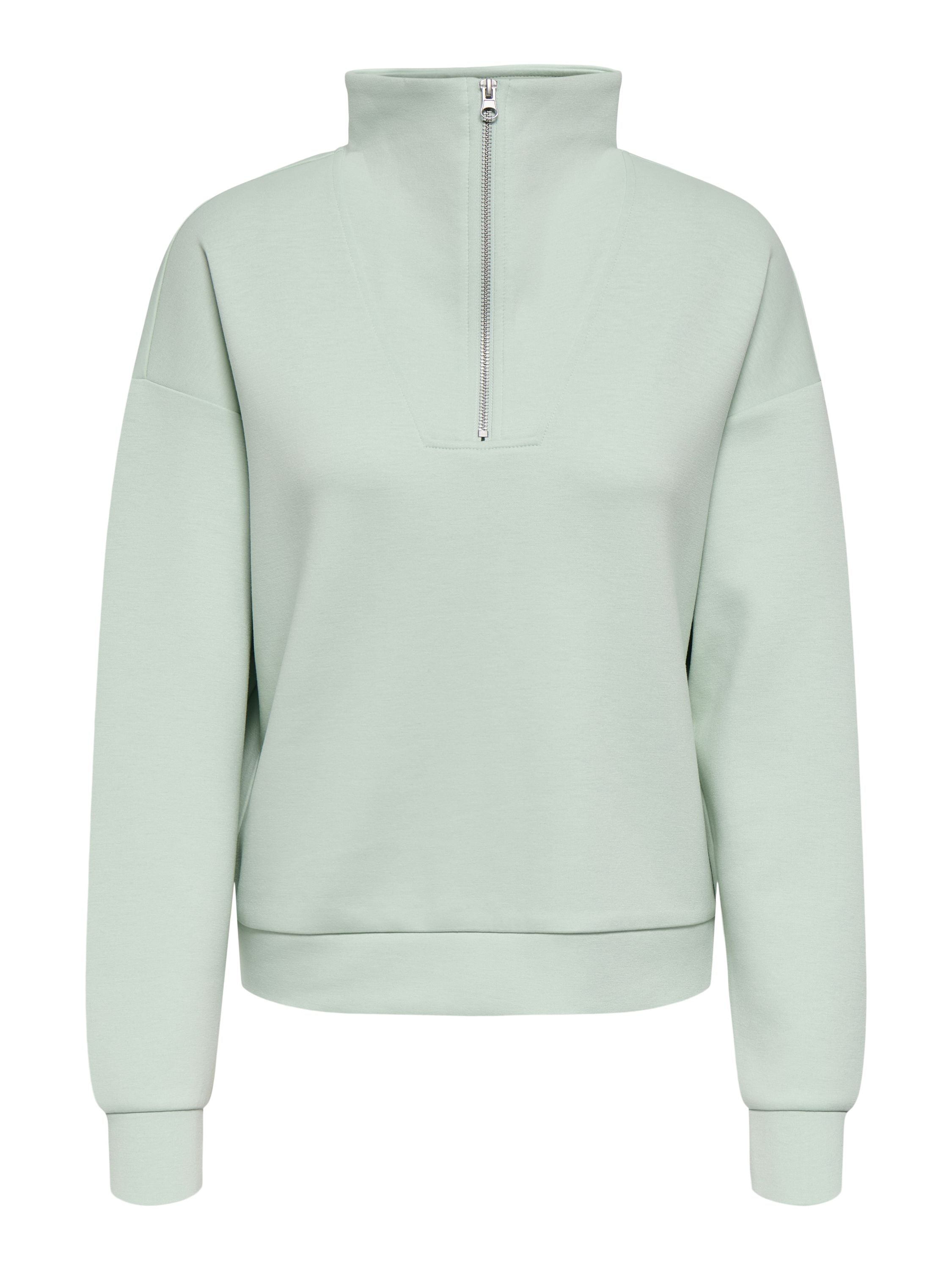Sweatshirt ONPLOUNGE mit Troyerkragen - Surf Spray - Grün