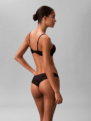 Balconette-BH mit Spitzendetails - UB1-BLACK - Schwarz