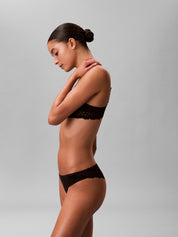 Balconette-BH mit Spitzendetails - UB1-BLACK - Schwarz