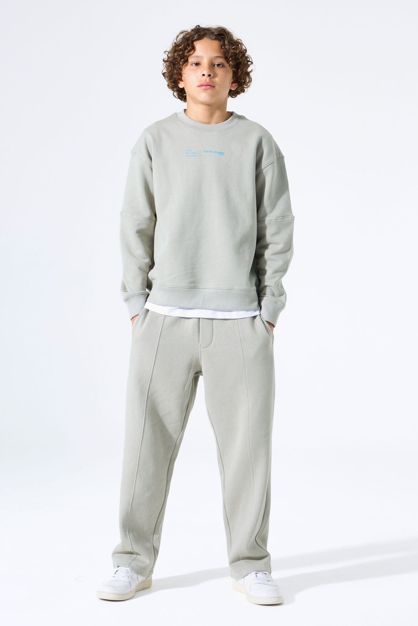 Sweatshirt aus Baumwolle - 6726-desert sage - Grün