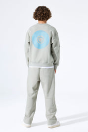 Sweatshirt aus Baumwolle - 6726-desert sage - Grün