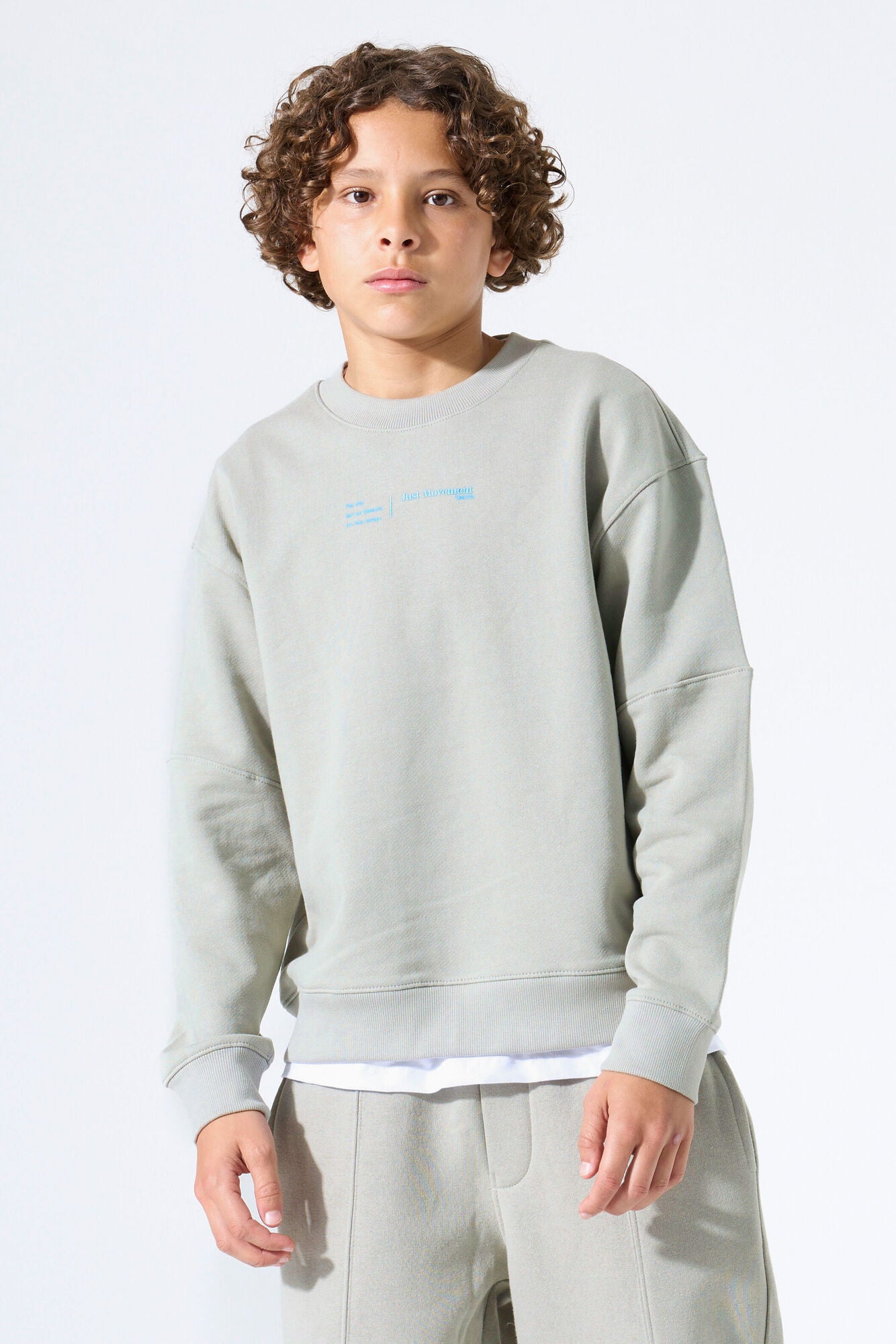 Sweatshirt aus Baumwolle - 6726-desert sage - Grün