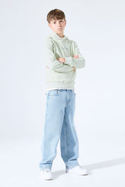 Sweathoodie aus Baumwollmix - 6727-milky green - Grün