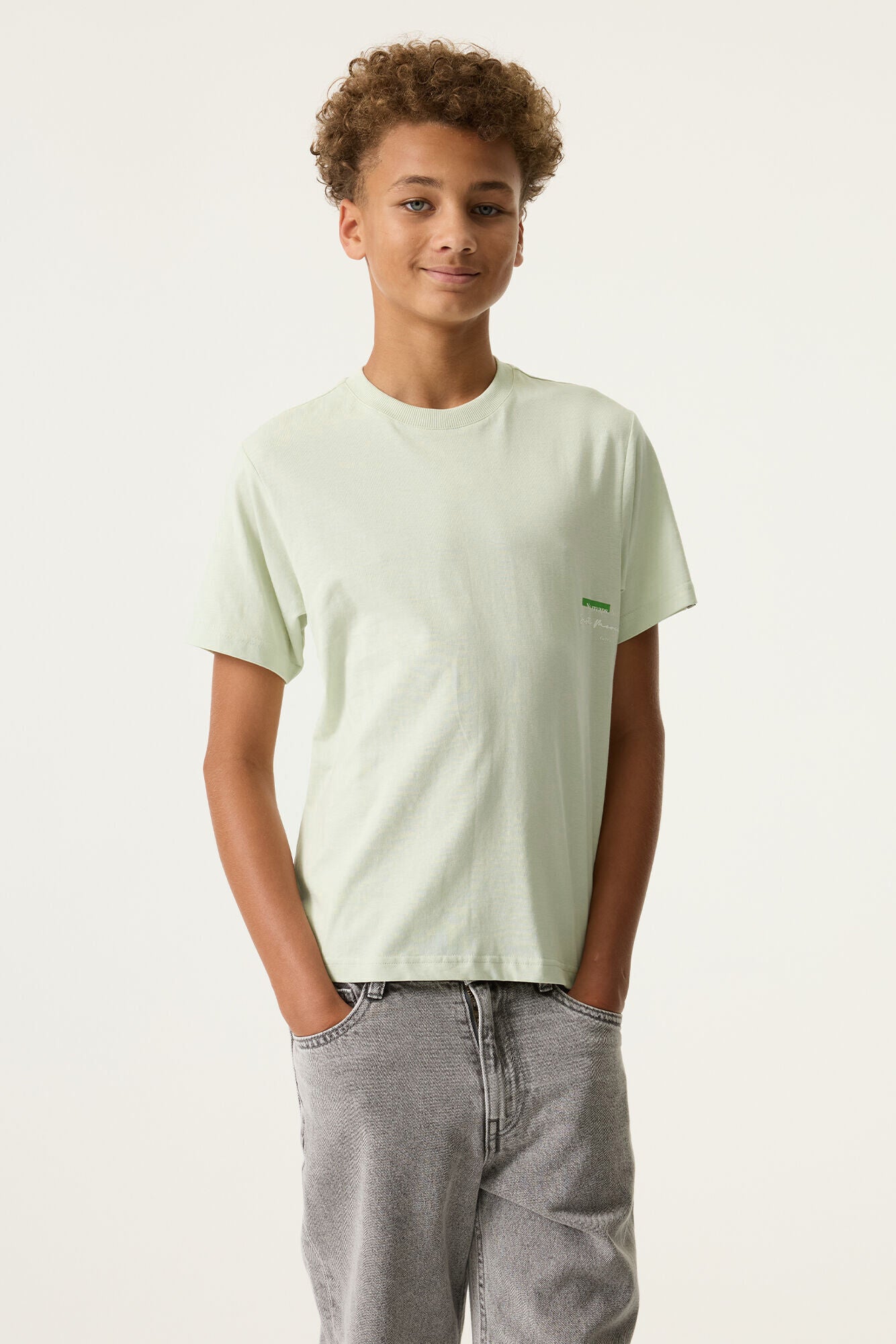 T-Shirt aus Baumwolle - 6727-milky green - Grün