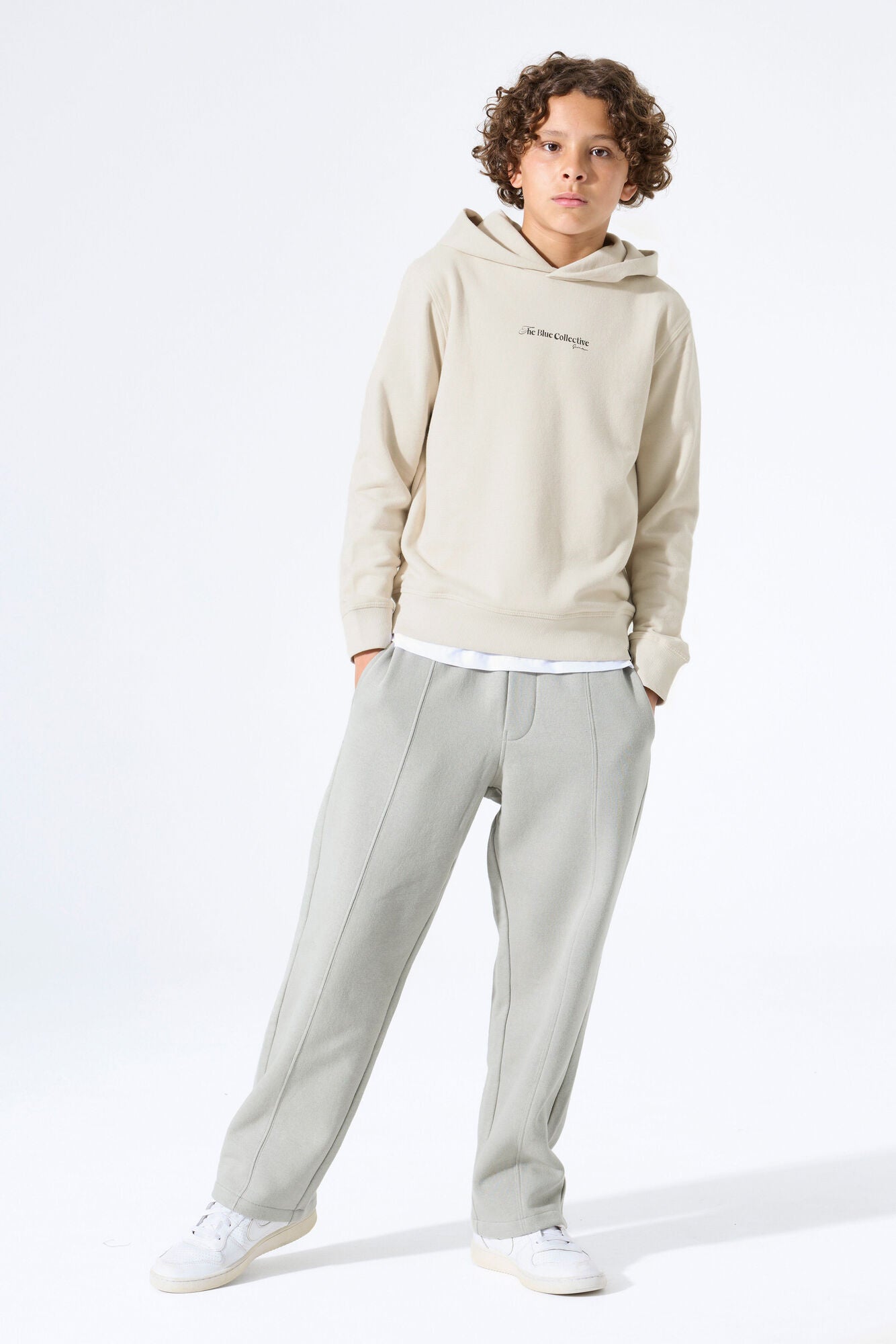 Sweathoodie aus Baumwollmix - 4925-moonbeam - Beige