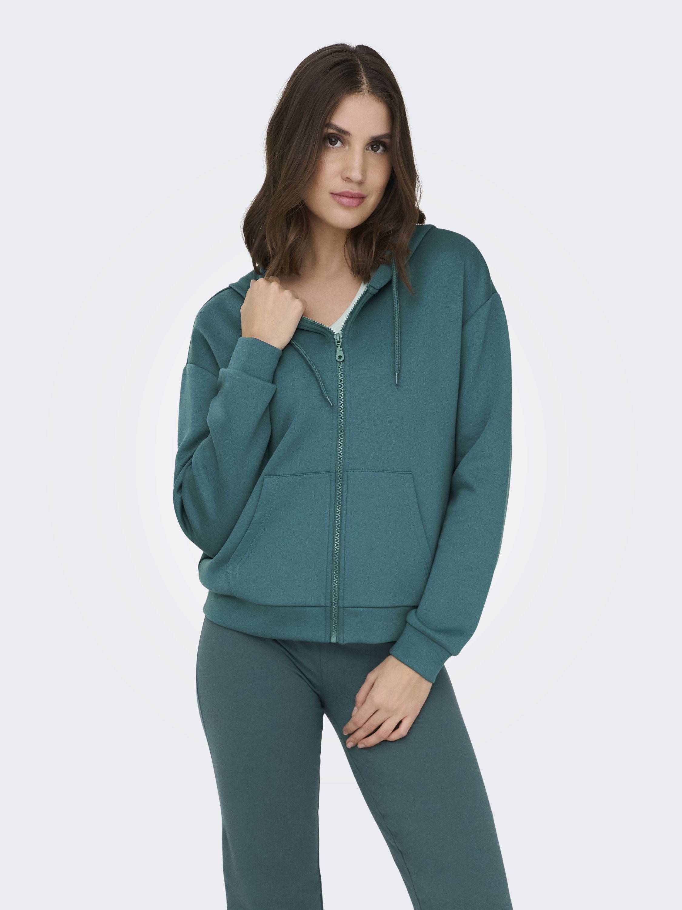 Sweatshirtjacke ONPLOUNGE mit Kapuze - Mediterranea - Grün