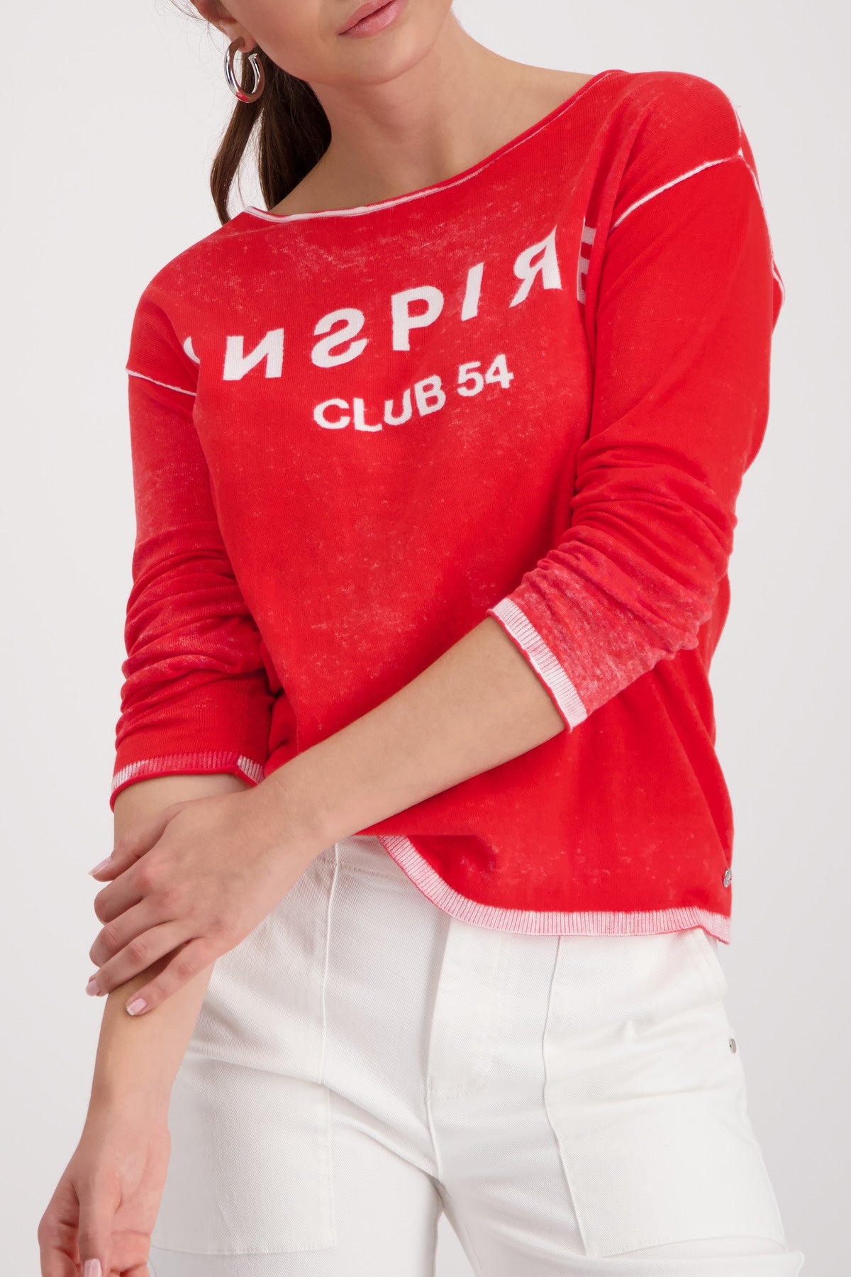 Strickpullover aus Baumwolle - 350 chilli pepper - Rot