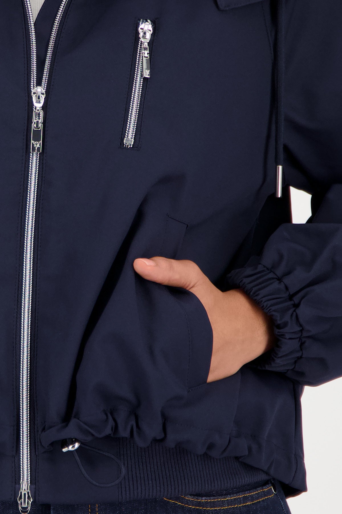 Übergangsjacke mit Kapuze - 755 marine - Blau