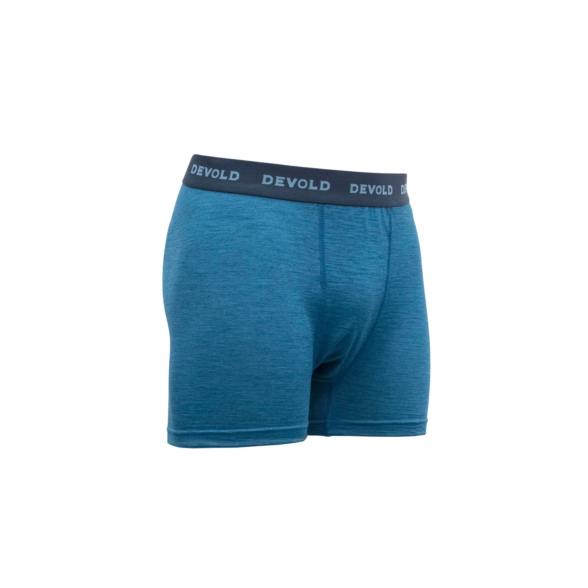 Boxershorts aus Merinowolle - 258A-BLUE MELANGE - Blau