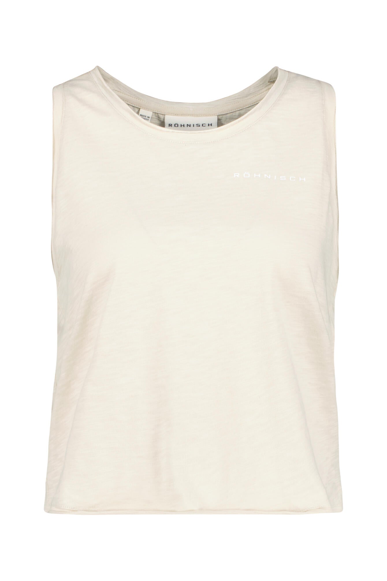 Meliertes Tanktop aus Baumwolle - S560 - Beige