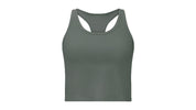 Geripptes Crop-Top - S243 - Grau