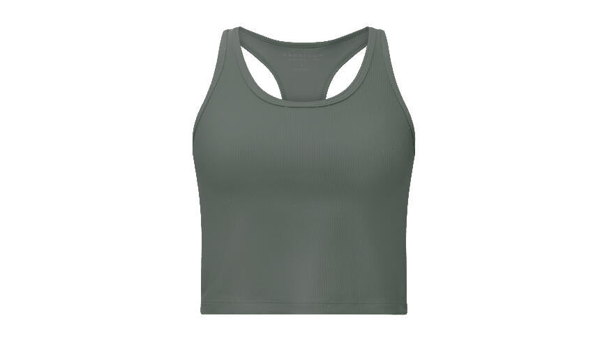 Geripptes Crop-Top - S243 - Grau