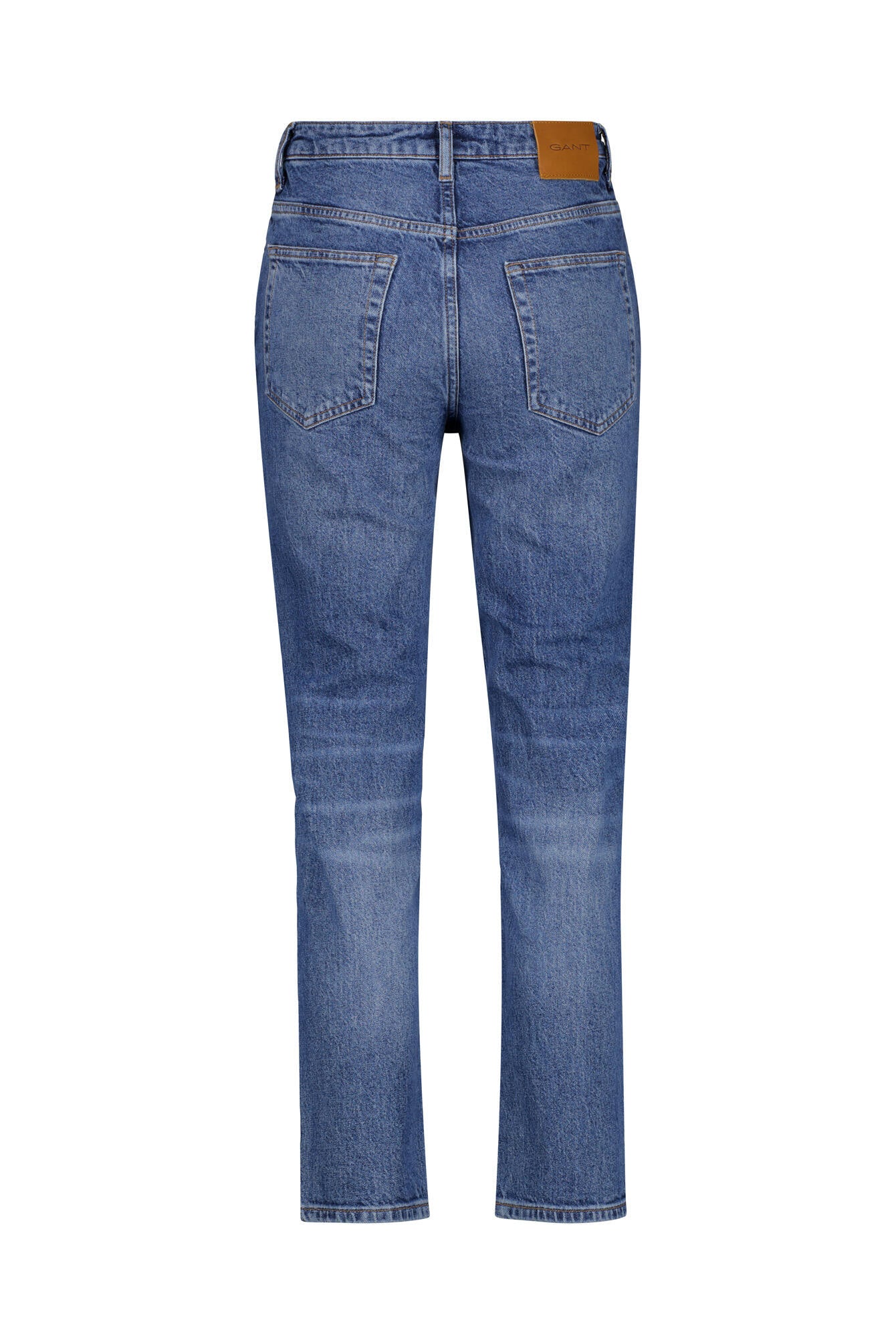 Verkürzte Jeans Straight Leg - 972-MID BLUE BROKEN IN - Blau