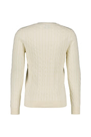 Strickpullover mit Zopfmuster - 130-CREAM - Creme