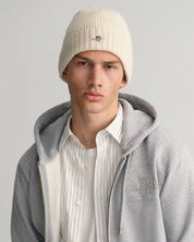 Strickmütze mit Logo - 130-CREAM - Creme