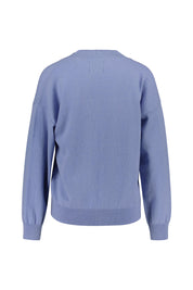 Cardigan aus Lammwolle - 427-CLEAR SKY - Blau