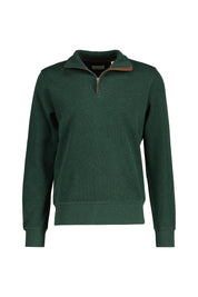 Sweatshirt mit 1/2 Zip - 374-TARTAN GREEN - Grün